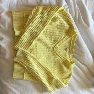 Aeropostale Sunny Yellow V-Neck Sweater